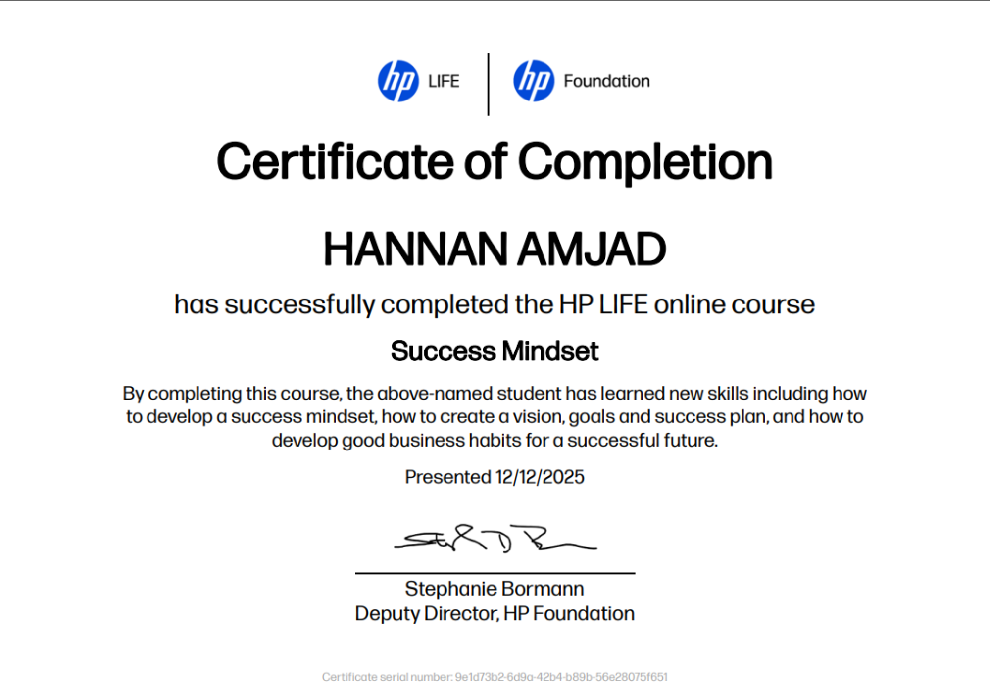 success_mindset_certificates